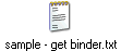 sample - get binder.txt