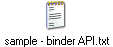 sample - binder API.txt